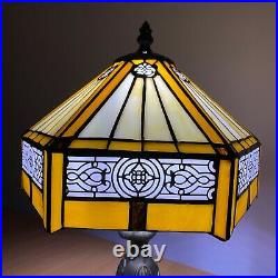 Tiffany Hexagon style 10 inch Beautiful Hand Crafted Lamp Stained Glass