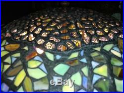 Tiffany LG Style Wisteria Table Lamp Stained Leaded Glass Mosaic Base Tree 32