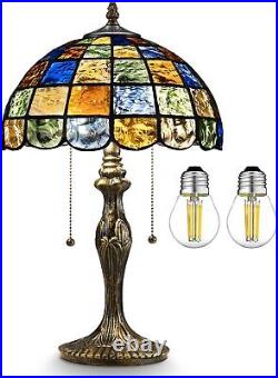 Tiffany Lamp Crystal Square Style, Stained Glass Lamp Table Lamp 12 Vintage