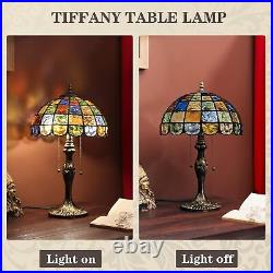 Tiffany Lamp Crystal Square Style, Stained Glass Lamp Table Lamp 12 Vintage