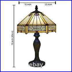 Tiffany Style 10 Table Lamp Handcrafted Stained Glass Bedside Light Desk Lamp