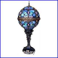 Tiffany Style 27 Tall Victorian Globe Shape Stained Glass Table Lamp 11 Shade