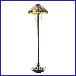 Tiffany Style Calla Lily Floor Lamp Handcrafted 18 Shade