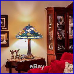 Tiffany Style Golden Poppy Table Lamp Handcrafted 16 Shade