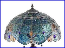 Tiffany Style Handcrafted Blue Vintage Floor Lamp 18 Shade