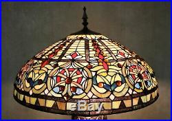 Tiffany Style Handcrafted Stained Glass Emperor Table Lamp 18 Shade