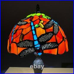 Tiffany Style Lamp Dragonfly Hand Crafted Glass Table /Desk/Bedside Lamps UK