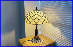Tiffany Style Lamp Retro Handmade Lamps Stained Glass Table Lamp Accent H 18