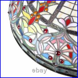 Tiffany Style Lamp Stained Glass Accent Emperor Table Lamp