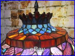 Tiffany Style Stain Glass Dragonfly Table Lamp 27 Inches High