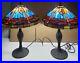 Tiffany Style Stained Glass Dragonfly Table Lamp