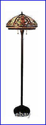 Tiffany Style Stained Glass Floor Lamp Templeton with 18 Shade FREE SHIP USA