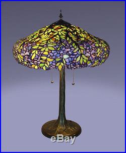 Tiffany Style Stained Glass Laburnum Table Lamp