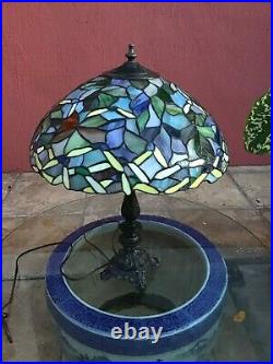 Tiffany Style Stained Glass Multi-Color Table Desk Lamp 20 Tall
