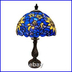 Tiffany Style Stained Glass Sun Moon & Stars Table Lamp 18.5 Tall Hippie Boho