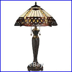 Tiffany Style Stained Glass Table Lamp Reading Accent Desk Lamp Handcrafted