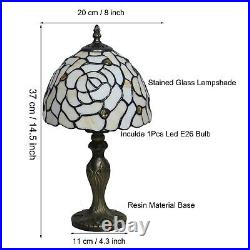 Tiffany Style Table Lamp, 8 Inch Stained Glass Lamp, Small Antique Table Lamp