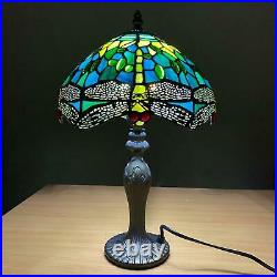 Tiffany Style Table Lamp Antique Handcrafted Art Stained Glass Bedside Desk Lamp