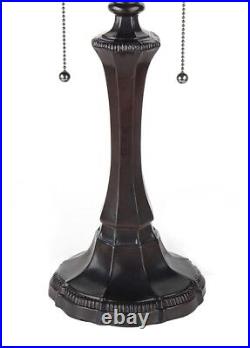 Tiffany Style Victorian Cabochon Table Lamp 16 Shade Stained Glass 22 Tall