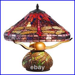 Tiffany-style Dragonfly Table Lamp with Mosaic Base 16 Shade