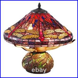 Tiffany-style Dragonfly Table Lamp with Mosaic Base 16 Shade