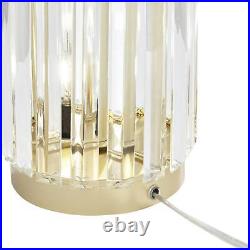 Traditional Table Lamp 27 3/4 Tall with Nightlight Clear Glass LED for Bedroom