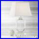 Traditional Table Lamp Clear Crystal Glass Urn for Living Room Family Bedroom