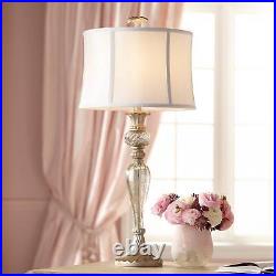 Traditional Table Lamp Mercury Glass Silver Champagne for Living Room Bedroom