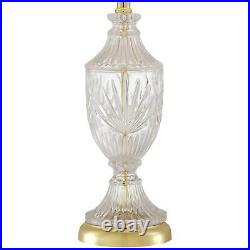 Traditional Table Lamp Set of 2 Cut Glass Brass for Living Room Bedroom