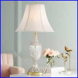 Traditional Table Lamp Set of 2 Cut Glass Brass for Living Room Bedroom