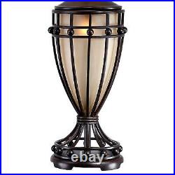 Traditional Table Lamp Urn Dark Iron Bronze Beige for Living Room Bedroom