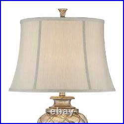Traditional Table Lamp with Nightlight LED Mercury Glass for Living Room Family