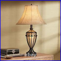 Traditional Table Lamps Set of 2 Brushed Iron Urn for Living Room Bedroom
