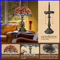 Turkish lamp Agate Amber Stained Glass Table Lamp 12X12X19 Inches with 2LED Bulb