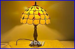 US Tiffany style Table Lamp Stained Glass Bedside Desk Light for Home 18 Tall