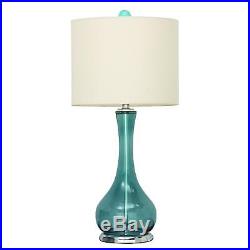 Urban Designs Mykonos Blue Glass Table Lamp (Set of 2)