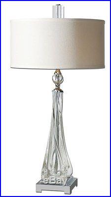 Uttermost Grancona Twisted Glass Table Lamp 26294-1, 16 x 16 x 31.75 New