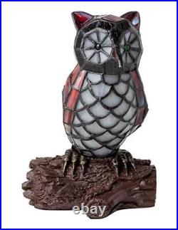 Victorian Trading Co The Wisen Owl Tiffany Stained Glass Table Lamp BIG SALE