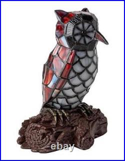 Victorian Trading Co The Wisen Owl Tiffany Stained Glass Table Lamp BIG SALE