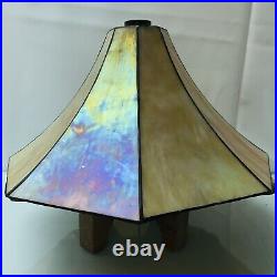 Vintage 15 Art Glass Table Lamp Shade 1977 Stained Glass