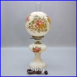 Vintage 22 Table Lamp Rose Glass Globe Gone With the Wind GWTW Hurricane Light