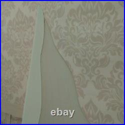 Vintage 80s Memphis Style White Triangular Table Lamp Frosted Glass 17 Inches