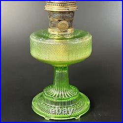 Vintage Aladdin Oil Kerosene Green Glass Lamp Model B Pyrex Chimney Chicago 24