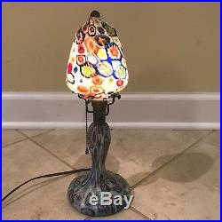 Vintage Art Deco Millefiori Glass Table Lamp