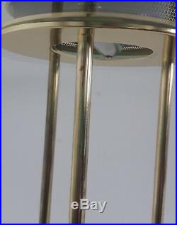 Vintage Bauhaus Desk Lamp Modernist Style Brass Glass Dimmable UFO Mushroom MCM