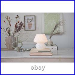 Vintage Blown Glass, White Table Lamp