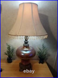 Vintage Carnival Glass Lamp Pre-owned