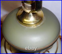 Vintage Gold Enamel Bristol Glass Table Lamp