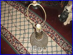 Vintage Hollywood Regency Crystal Pineapple Shape Table Lamp-Large-Ribbed Glass