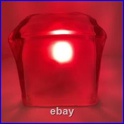 Vintage Ikea Ice Cube Lamp Iviken Glass Table Light 90s Post Modern Pop Art